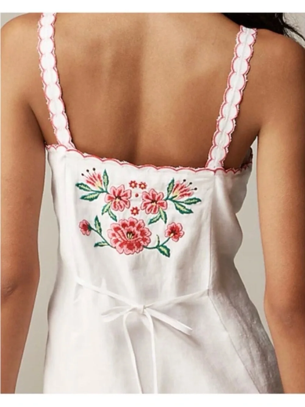 J.Crew Izzy Embroidered Linen Mini Dress NWT
